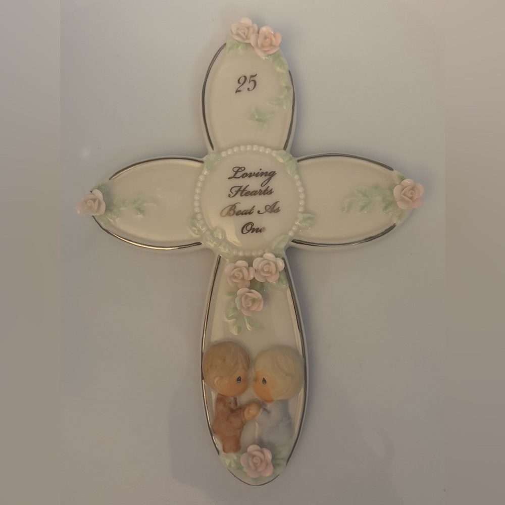 Precious Moments 25th Wedding Anniversary Cross (no stand)